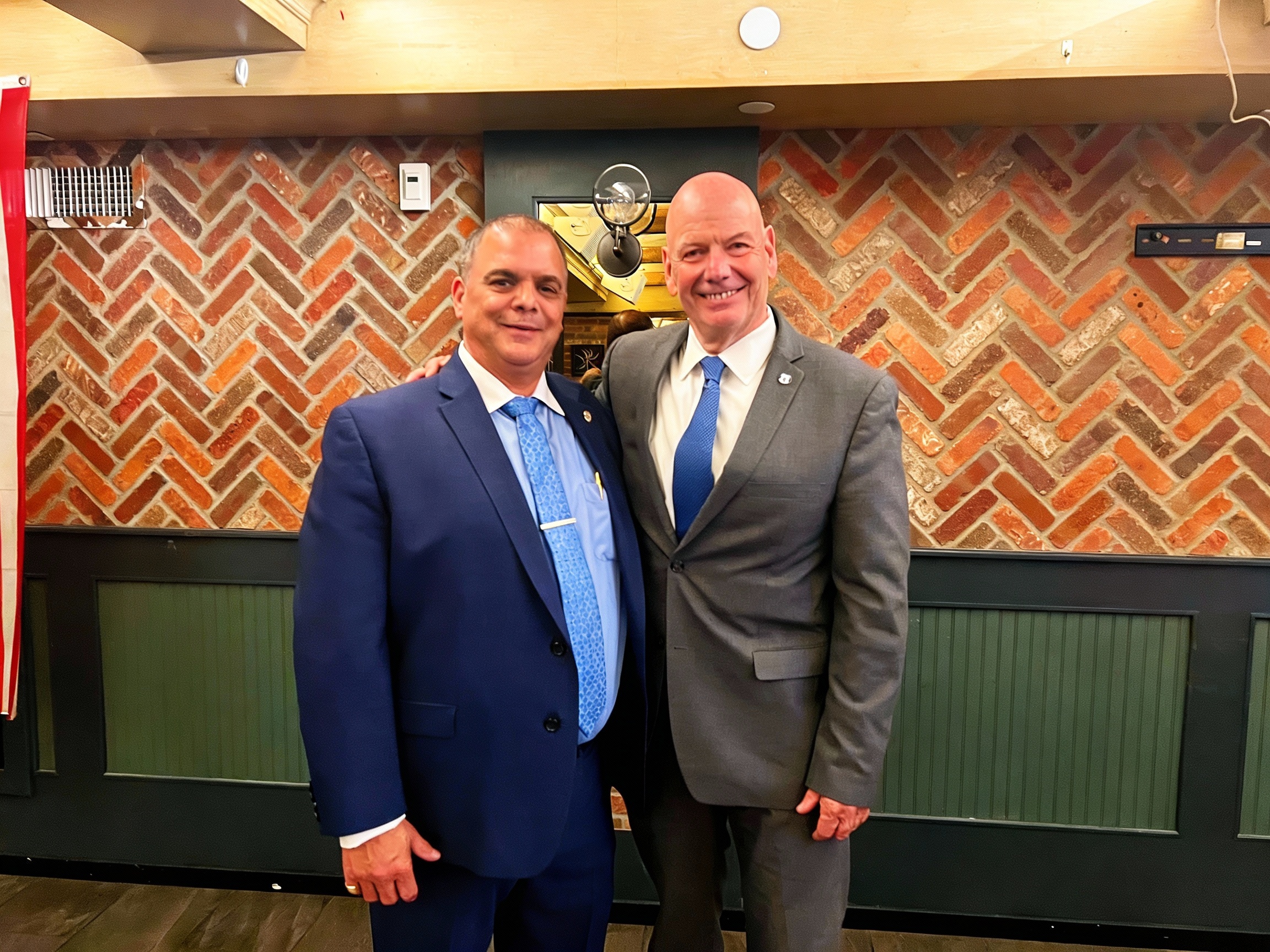 Paul networking with colleagues